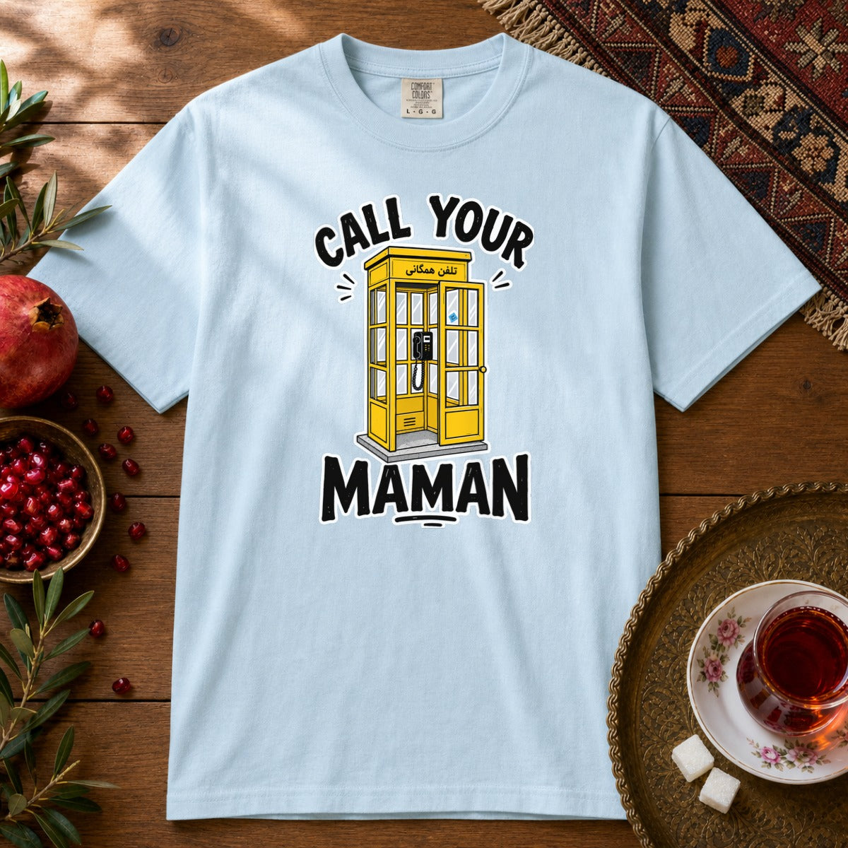 Call your Maman Premium Tee - Chambray