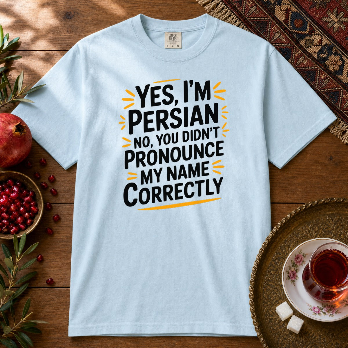 Yes, I'm Persian Premium Tee - Chambray