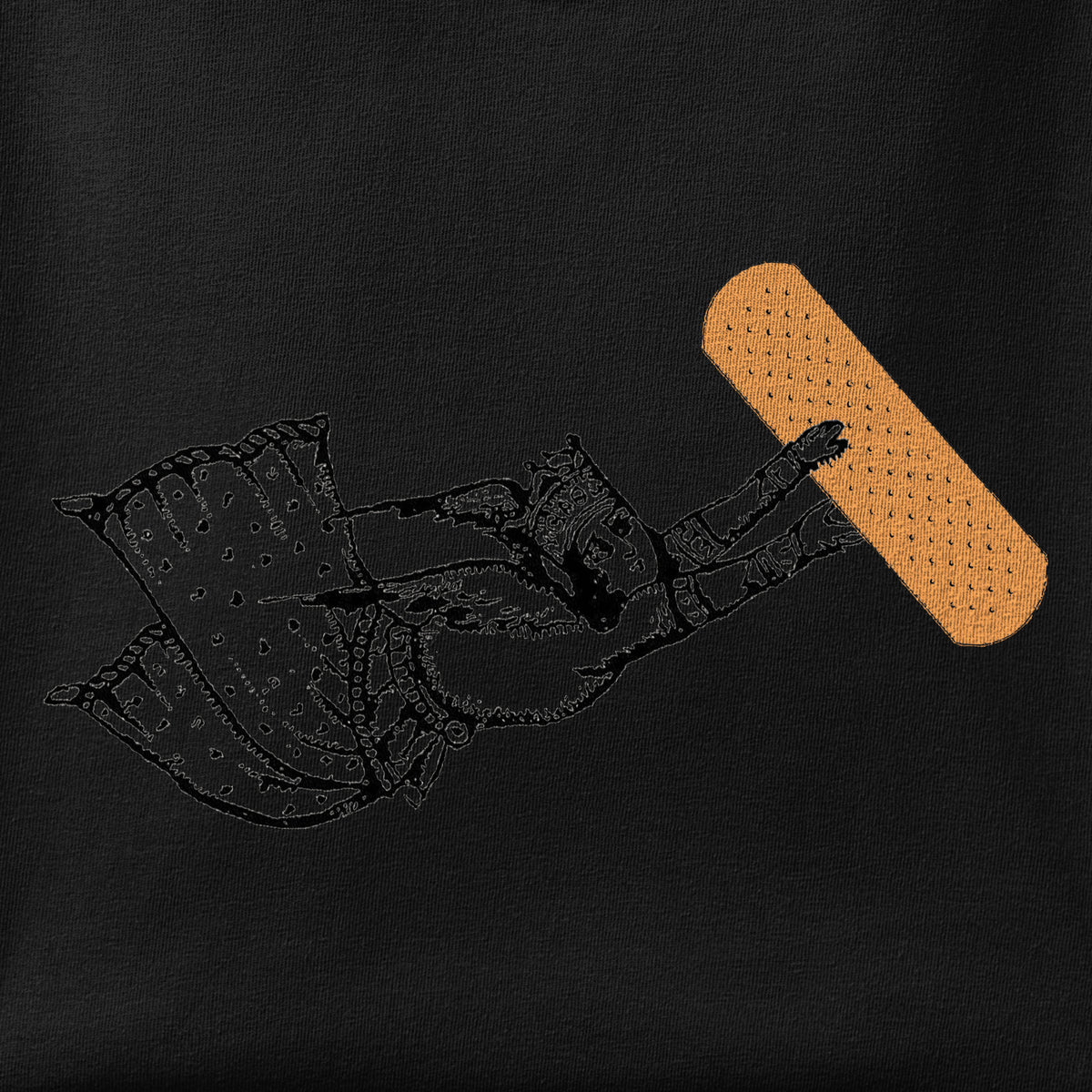 Close-up of the Chasbe Zakhm print showing ink detail on the fabric
