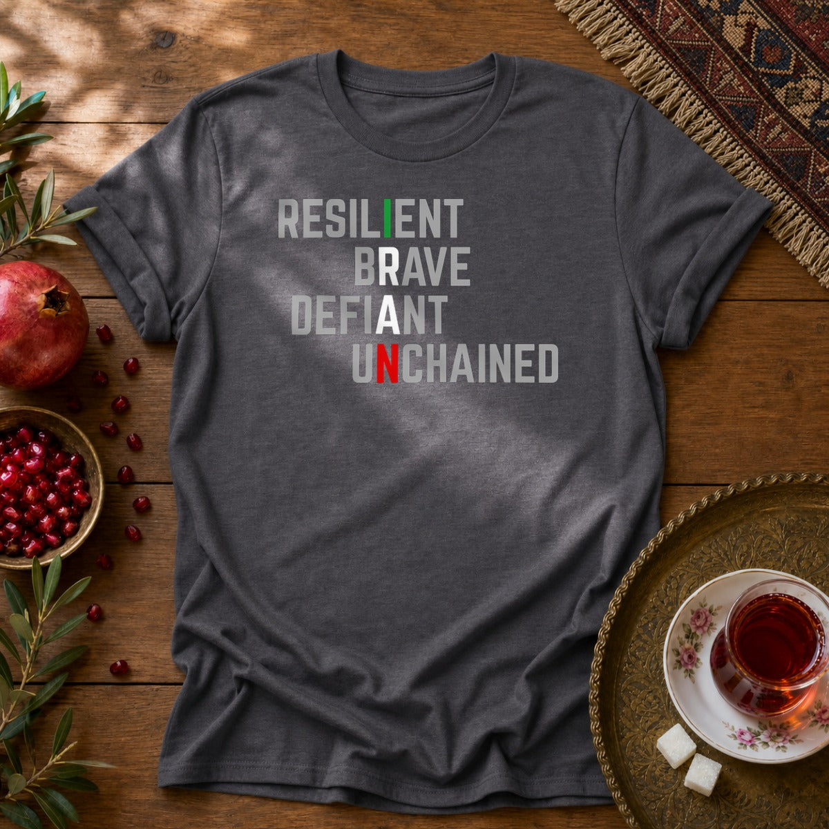 Iran Unchained Unisex T-Shirt - Dark Heather