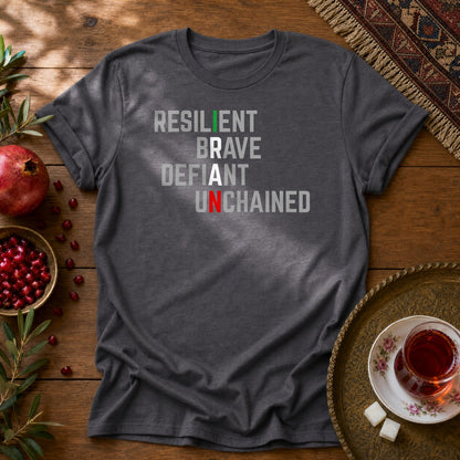 Iran Unchained Unisex T-Shirt - Dark Heather