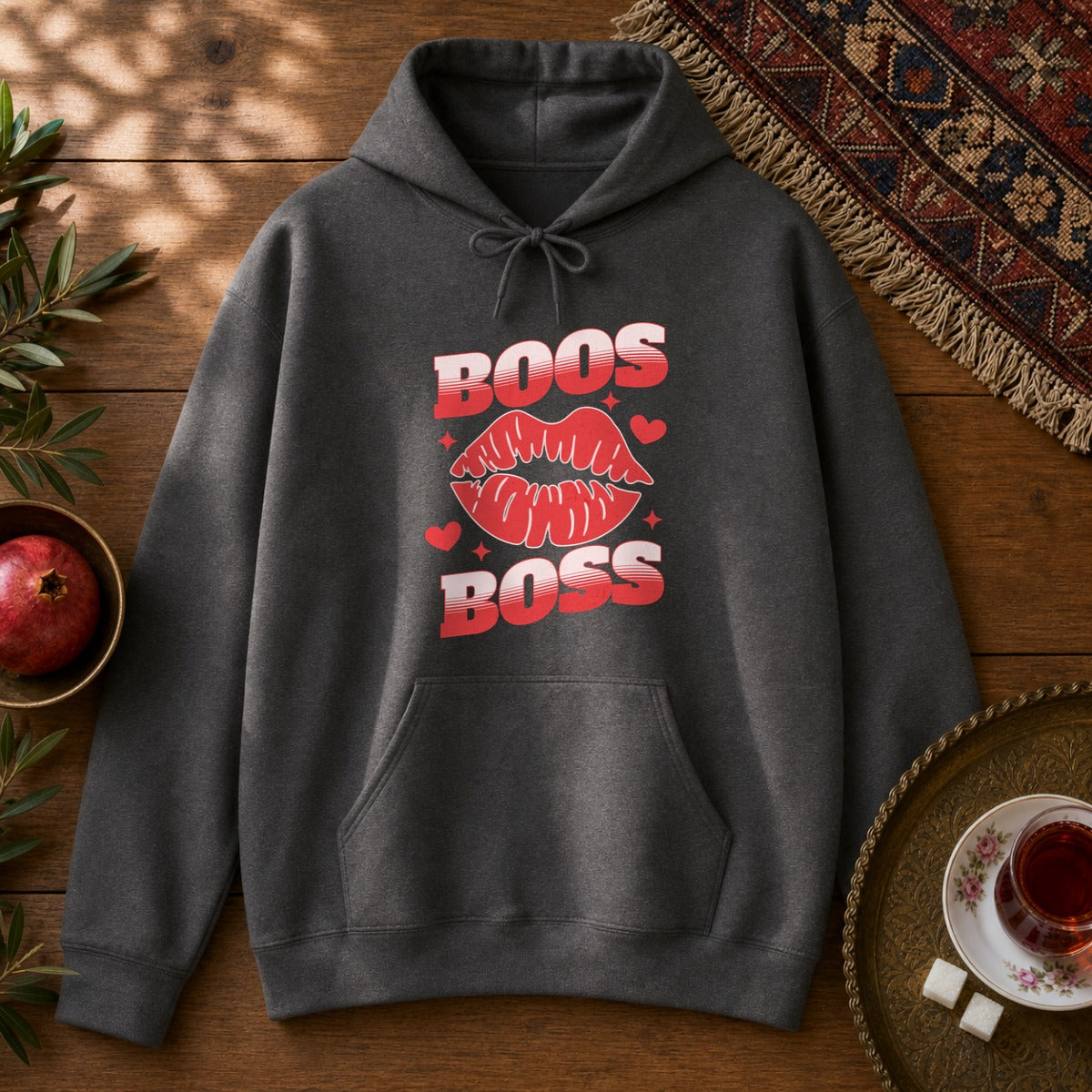 Boos Boss Hoodie - Dark Heather