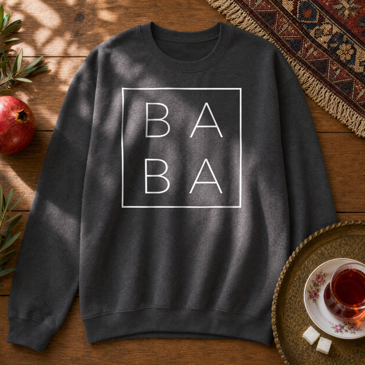 Baba Minimal Sweatshirt - Dark Heather