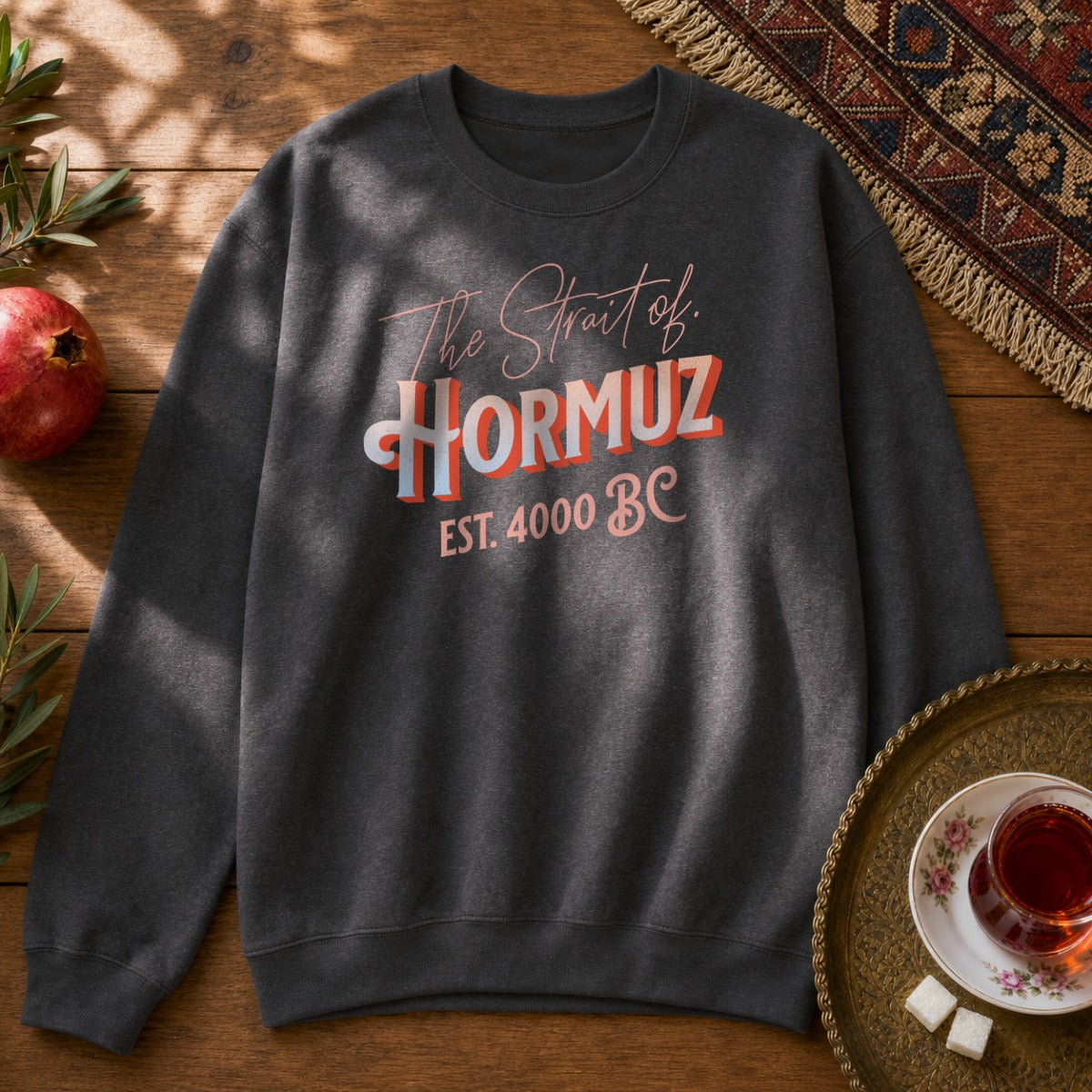 The Strait of Hormuz Sweatshirt - Dark Heather