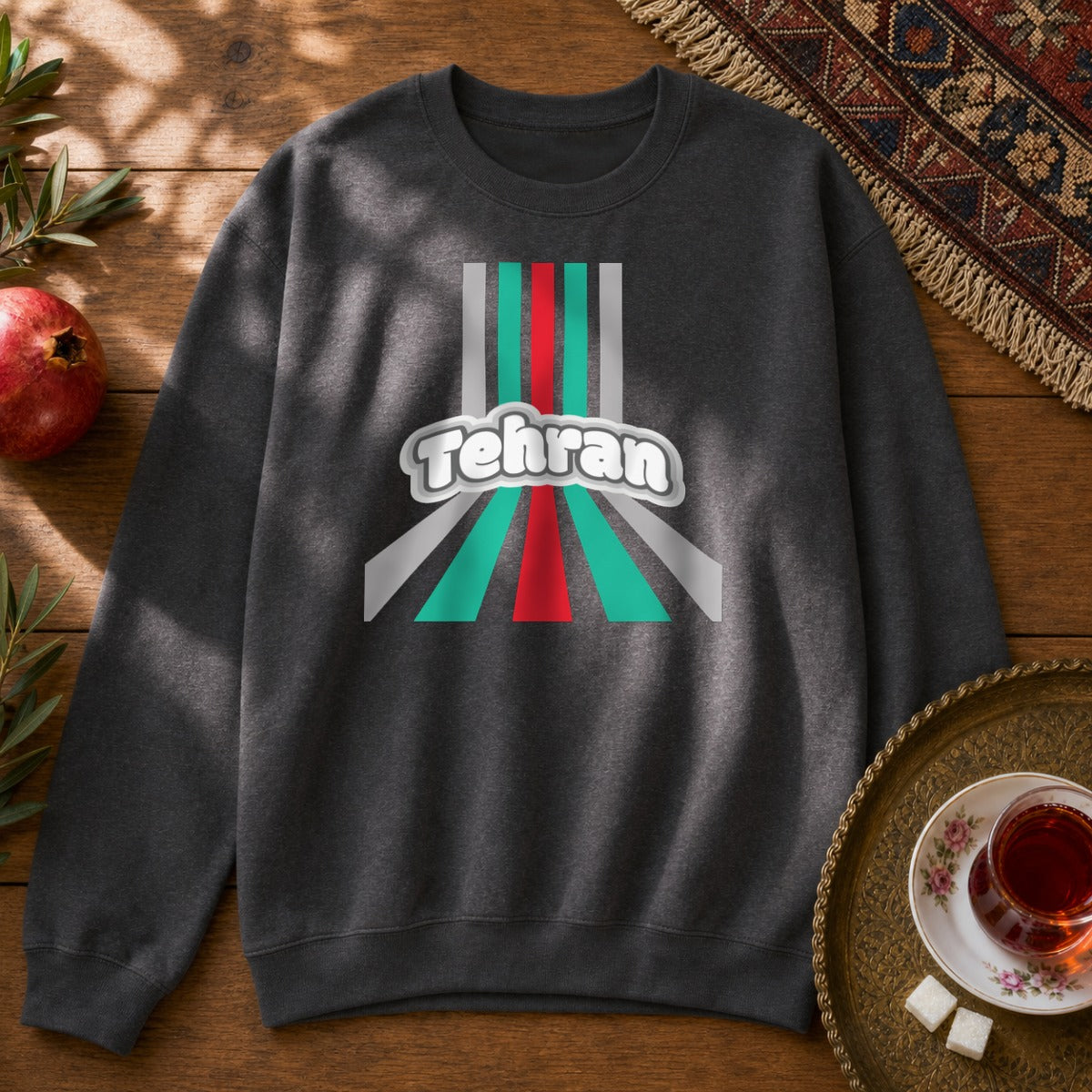 Retro Tehran Sweatshirt - Dark Heather
