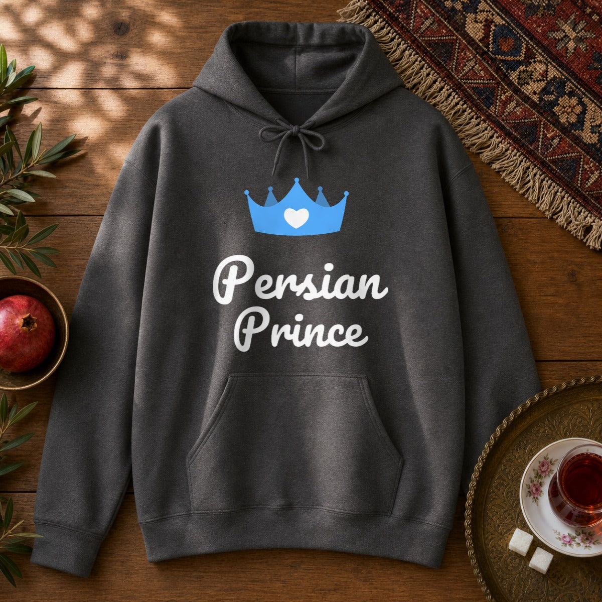 Persian Prince Hoodie - Dark Heather