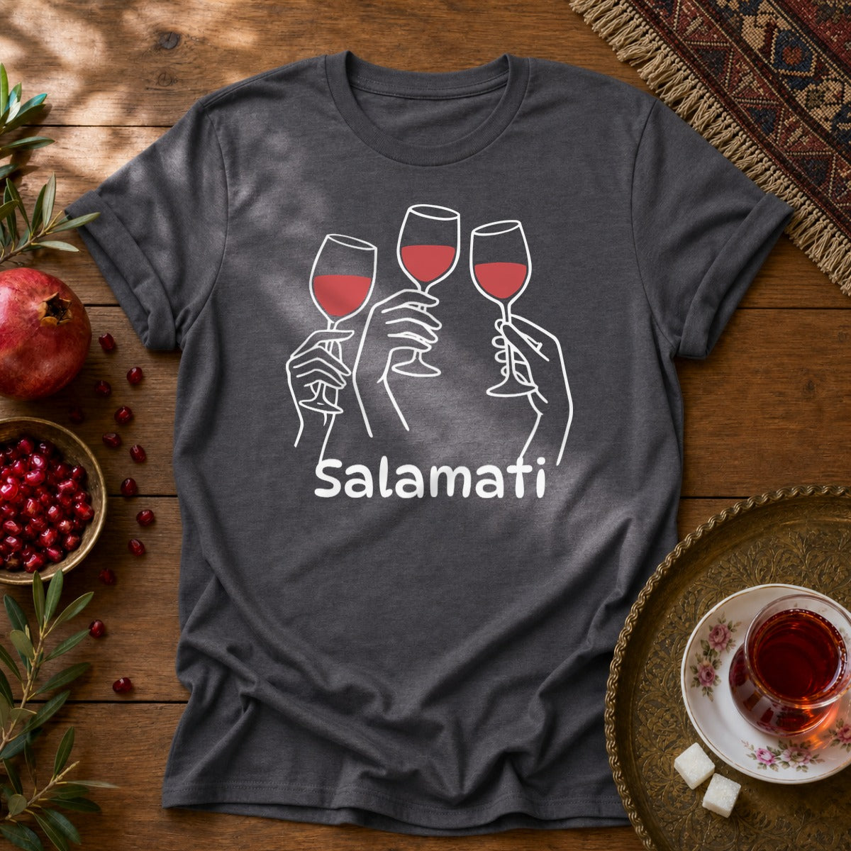 Salamati Wine Unisex T-Shirt - Dark Heather