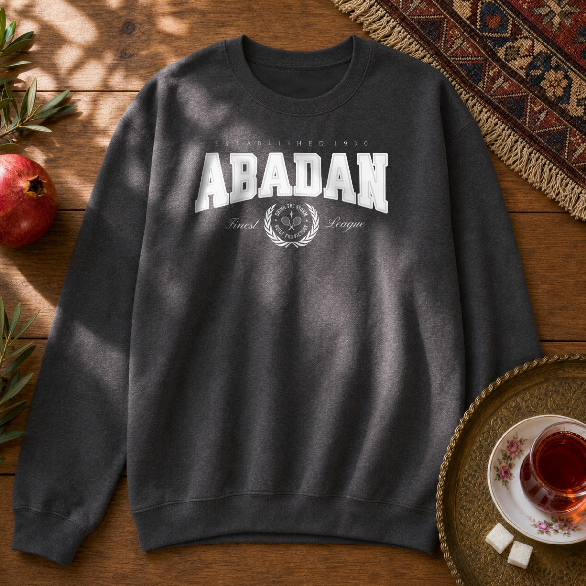 Abadan Tennis Club Sweatshirt - Dark Heather