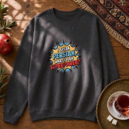 Persian Superpower Sweatshirt - Dark Heather