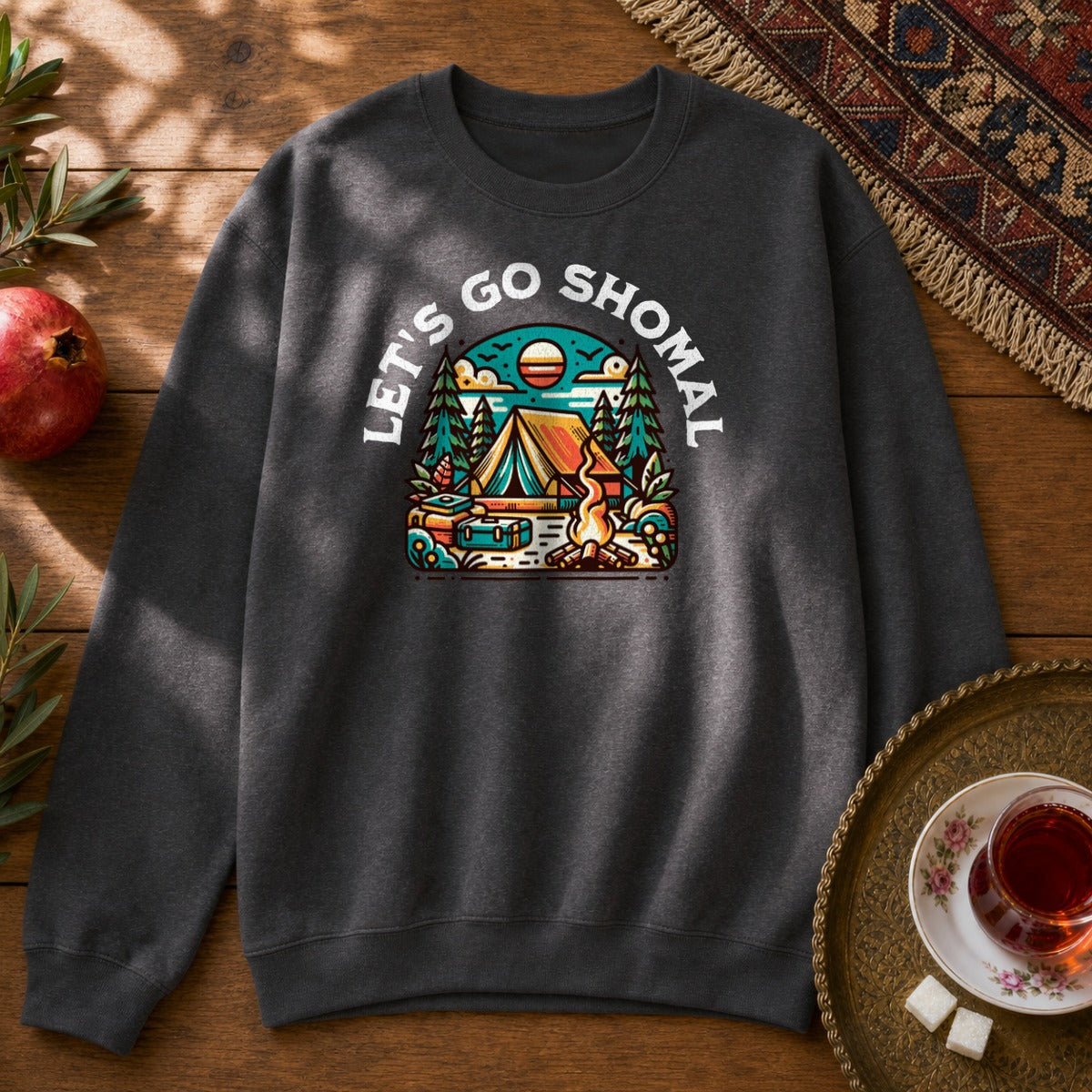 Let's Go Shomal Sweatshirt - Dark Heather