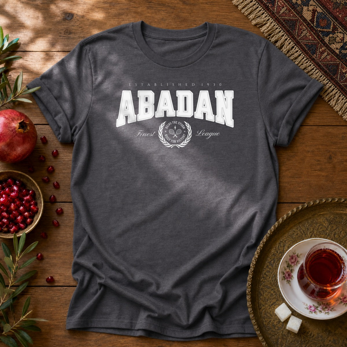 Abadan Tennis Club Unisex T-Shirt - Dark Heather