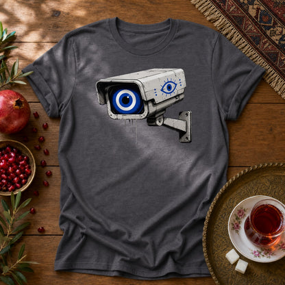 Evil Eye Watching Unisex T-Shirt - Dark Heather