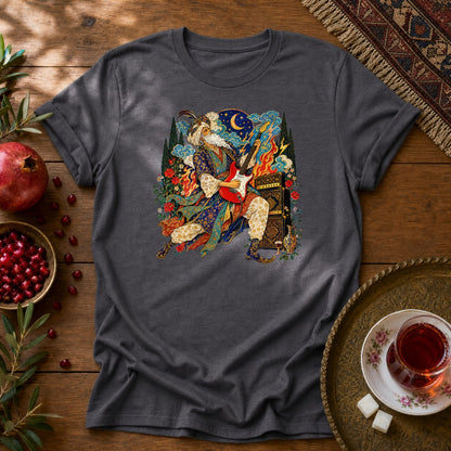 Khayyam on Guitar Unisex T-Shirt - Dark Heather