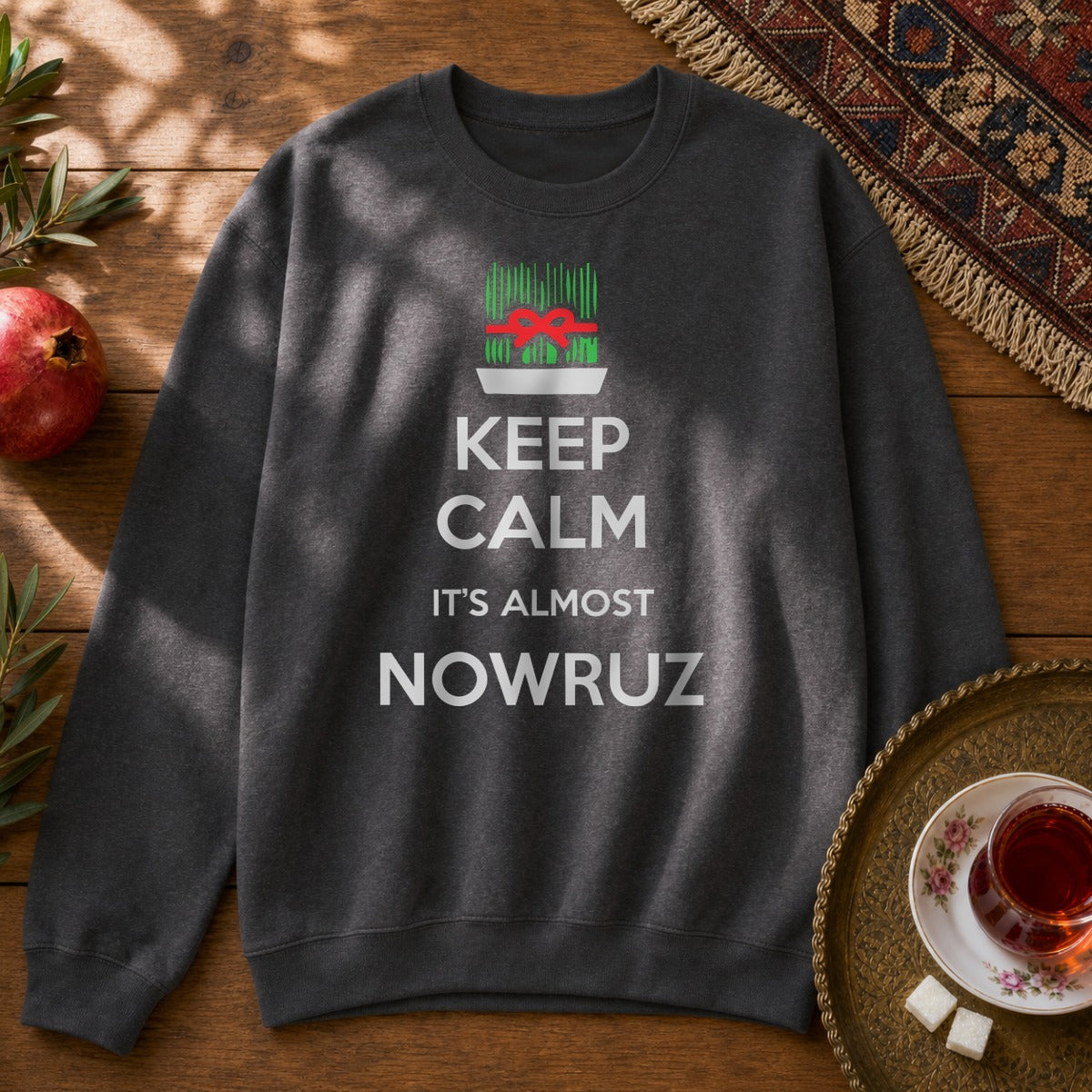 It's Almost Nowruz Sweatshirt - Dark Heather