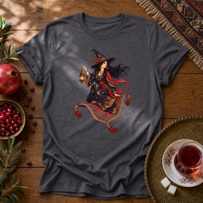 Witch and the Magic Carpet Unisex T-Shirt - Dark Heather