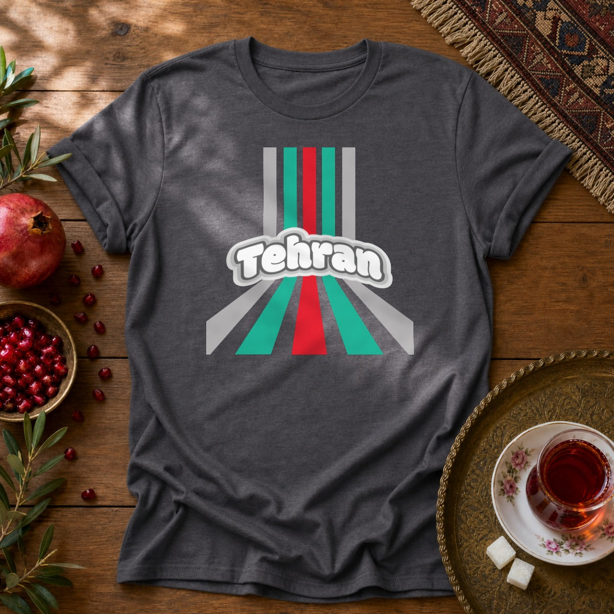 Retro Tehran Unisex T-Shirt - Dark Heather
