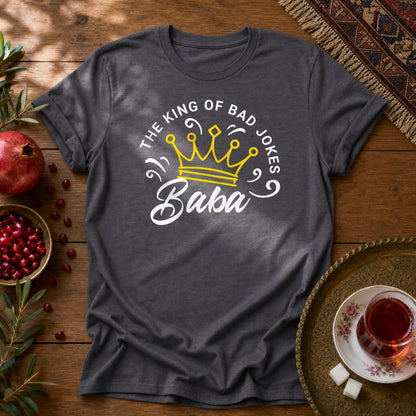 Baba - Bad Jokes King Unisex T-Shirt - Dark Heather
