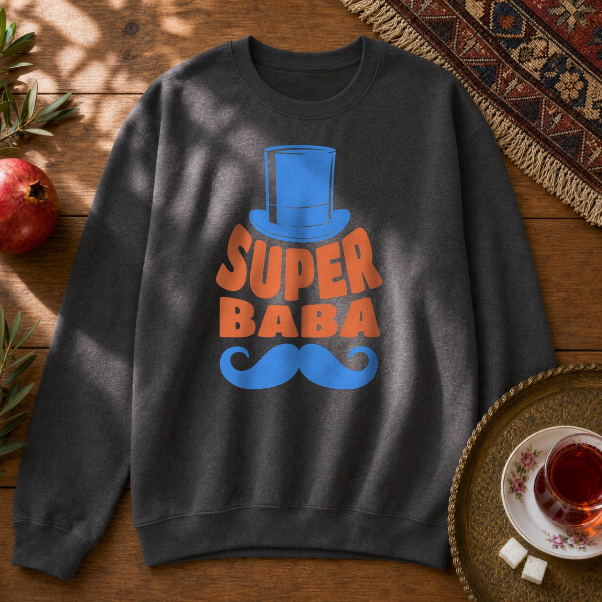 Super Baba Sweatshirt - Dark Heather