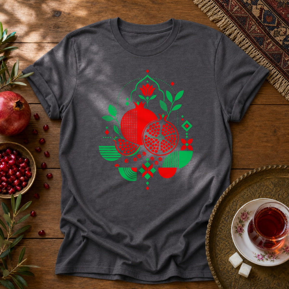Pomegranate Unisex T-Shirt - Dark Heather