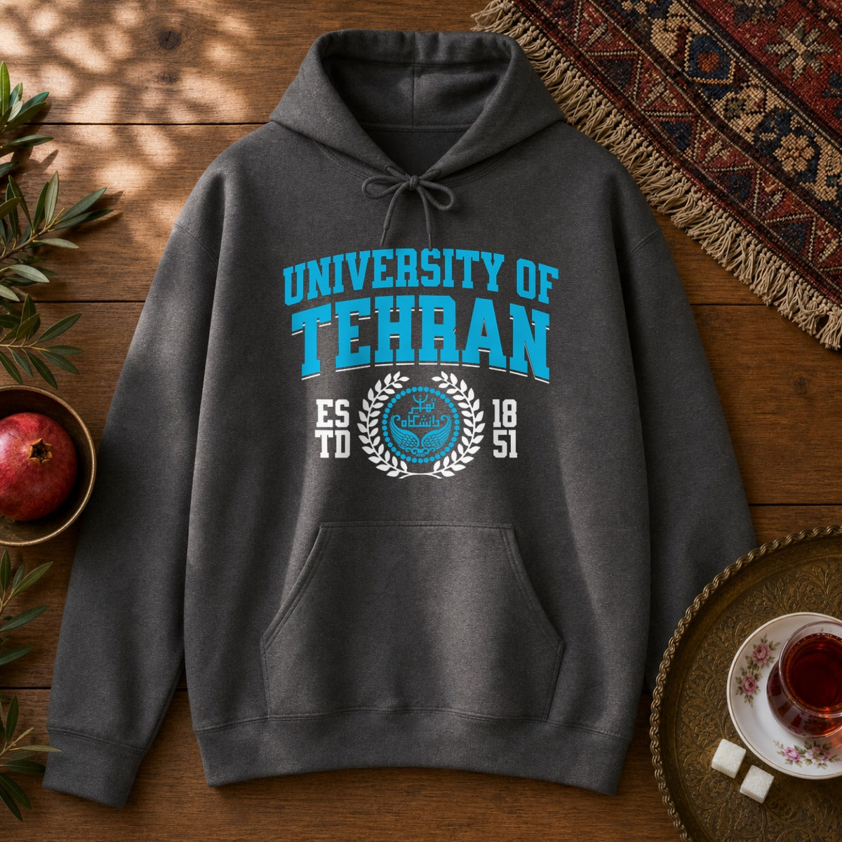 University of Tehran Hoodie - Dark Heather