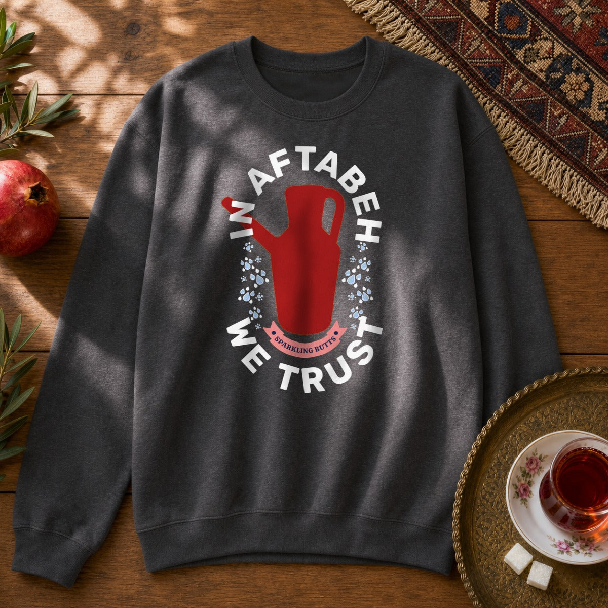 In Aftabeh We Trust Sweatshirt - Dark Heather