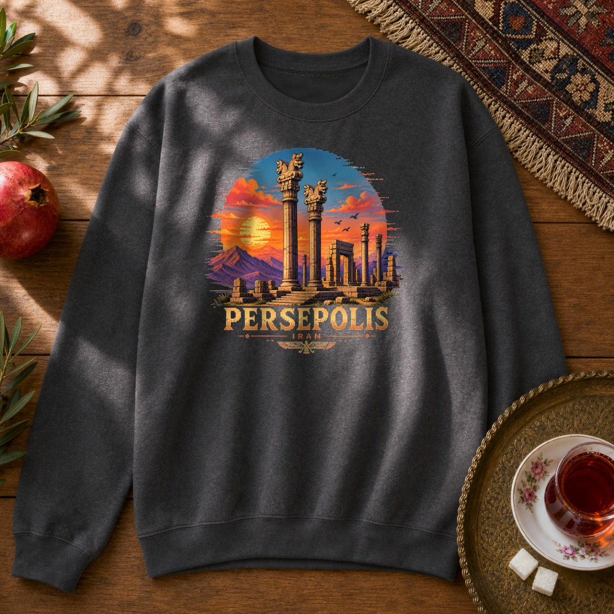 Persepolis - Pixel Art Sweatshirt - Dark Heather