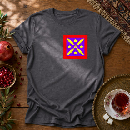 Derafshe Kaviani - Chest Print  Unisex T-Shirt - Dark Heather