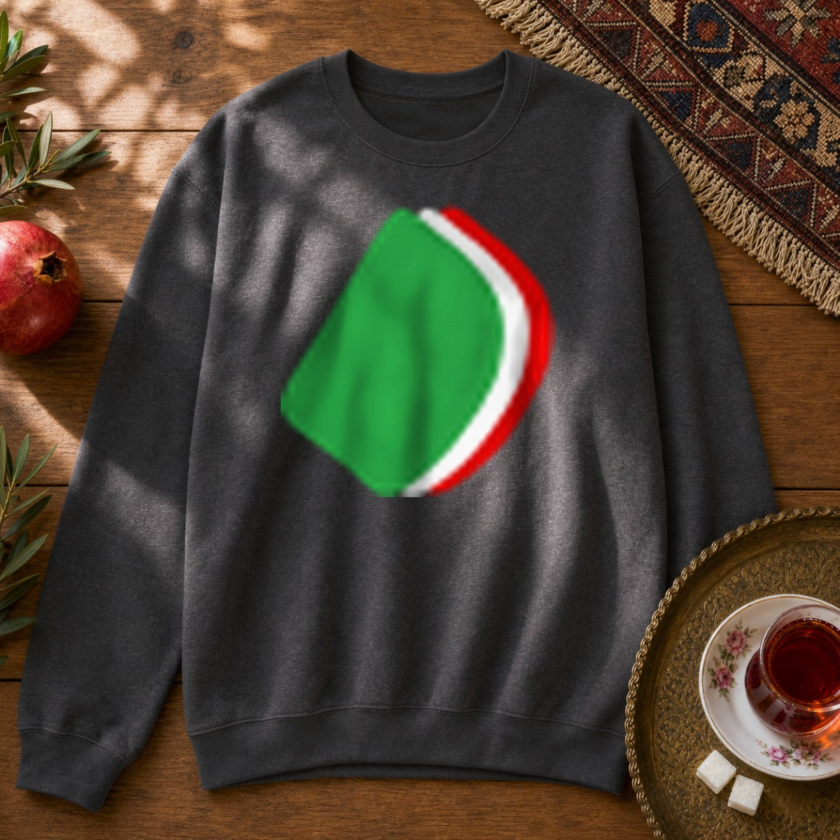 Flag Noqte Sweatshirt - Dark Heather
