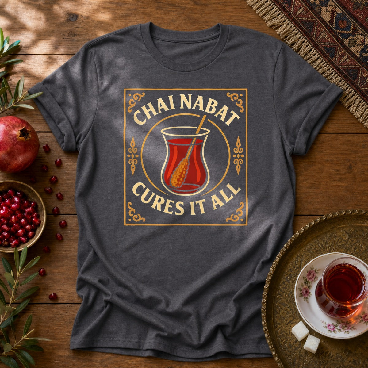 Chai Nabat Cures it All Unisex T-Shirt - Dark Heather