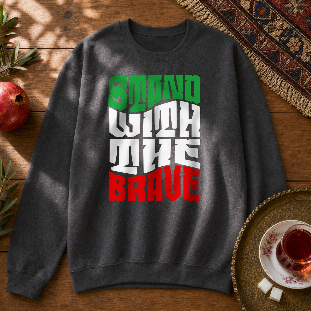 Stand with the Brave Sweatshirt - Dark Heather