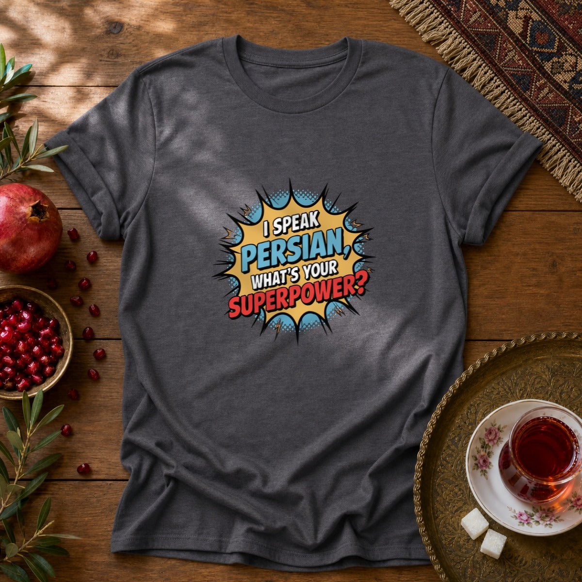 Persian Superpower Unisex T-Shirt - Dark Heather
