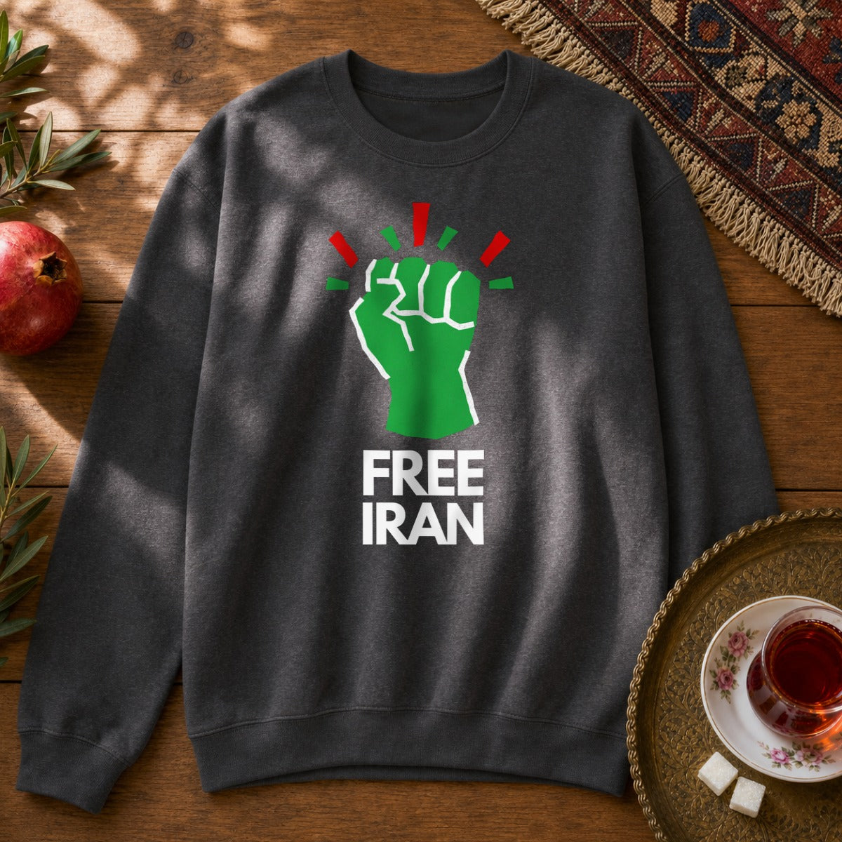 Free Iran Sweatshirt - Dark Heather