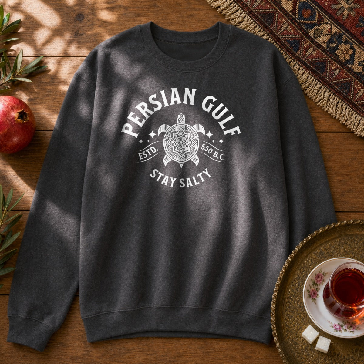Persian Gulf Estd 550 BC Sweatshirt - Dark Heather