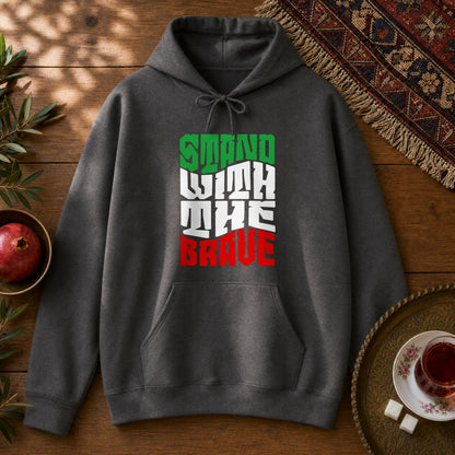 Stand with the Brave Hoodie - Dark Heather