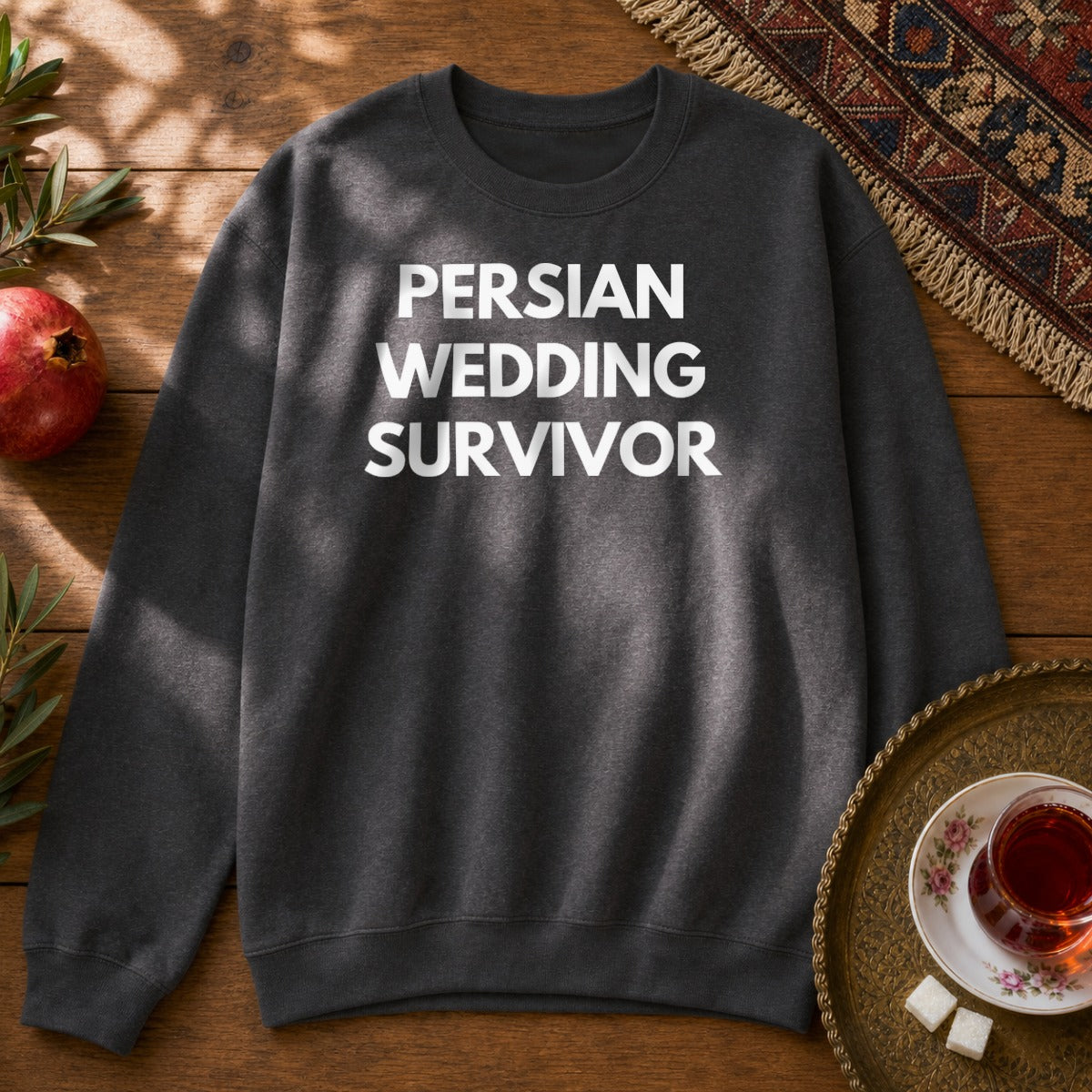 Persian Wedding Survivor Sweatshirt - Dark Heather