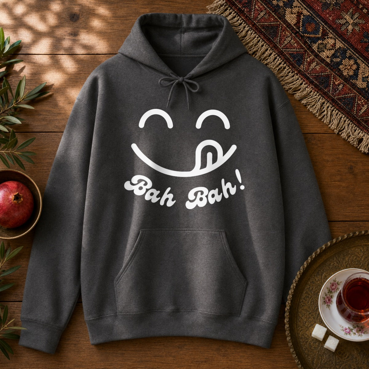 Bah Bah Hoodie - Dark Heather