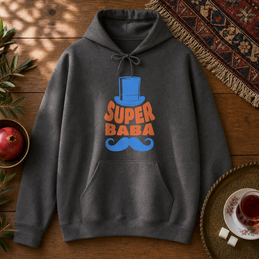 Super Baba Hoodie - Dark Heather