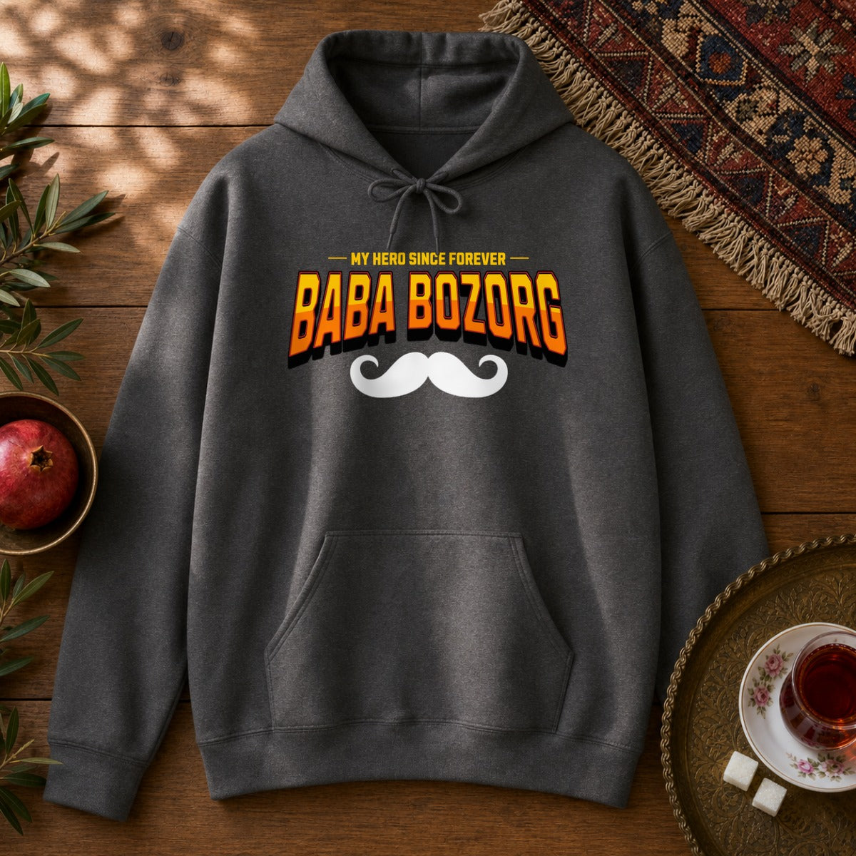 Bababozorg Hero Hoodie - Dark Heather