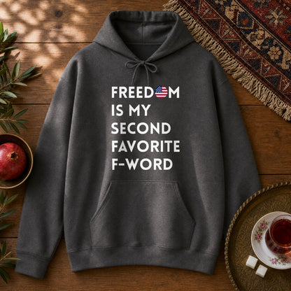 Freedom is my Second Favorite F-word - US Hoodie - Dark Heather