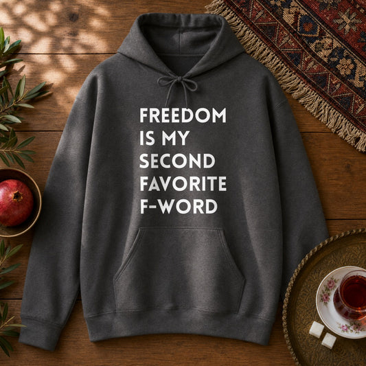 Freedom is my Second Favorite F-word II Hoodie - Dark Heather