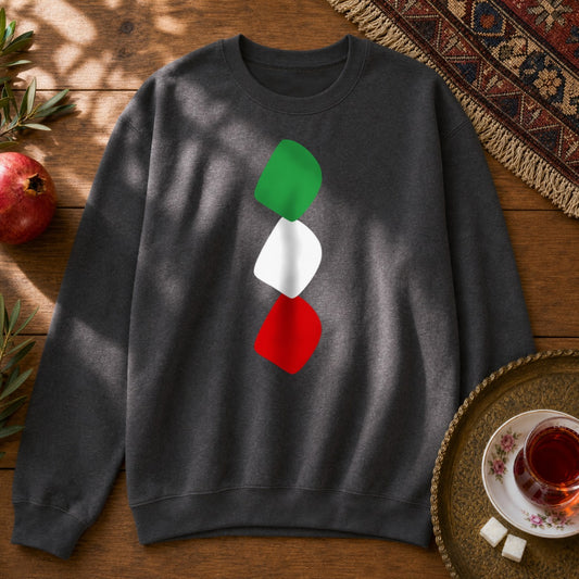 3 Noqte Iran Flag Sweatshirt - Dark Heather