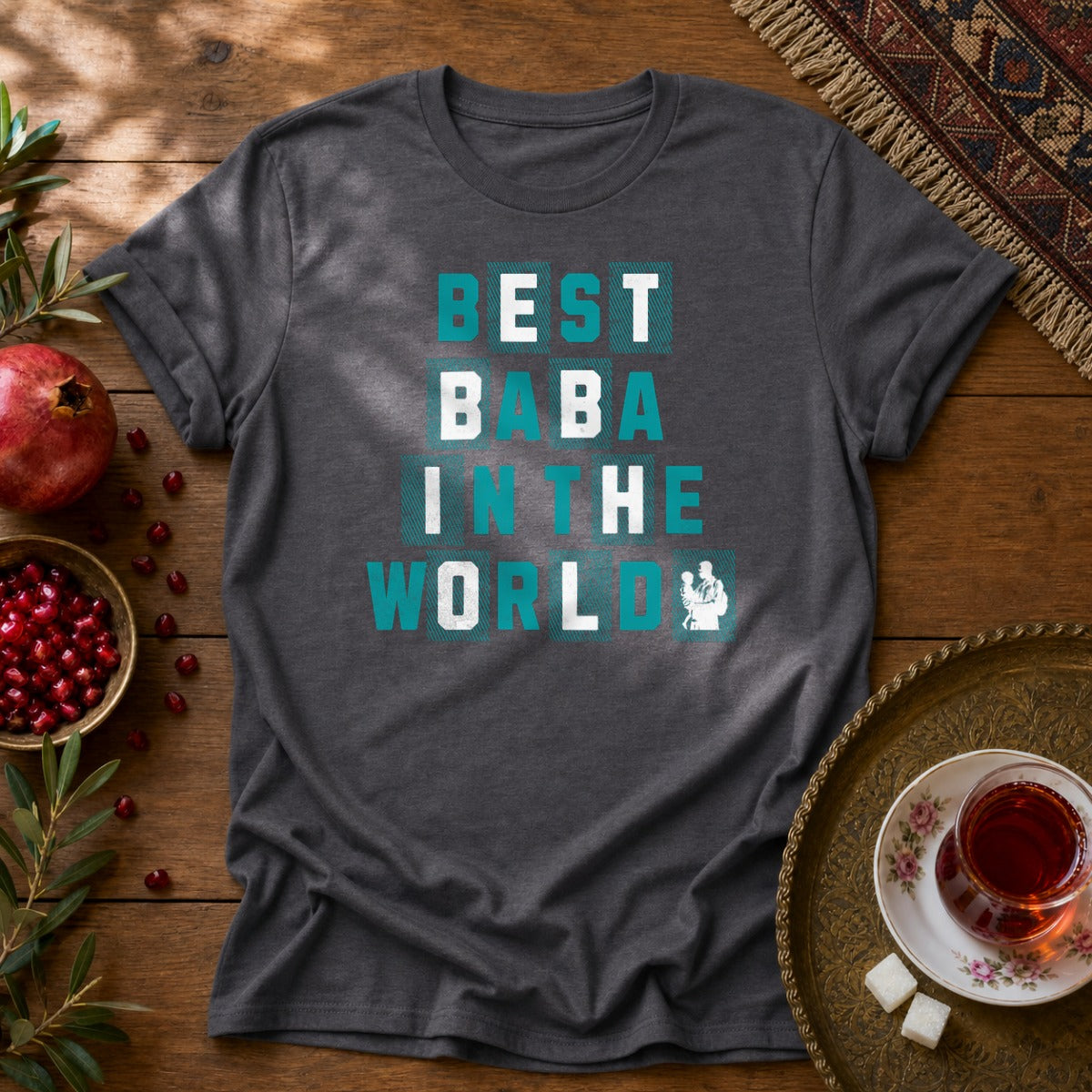 Best Baba in the World Unisex T-Shirt - Dark Heather