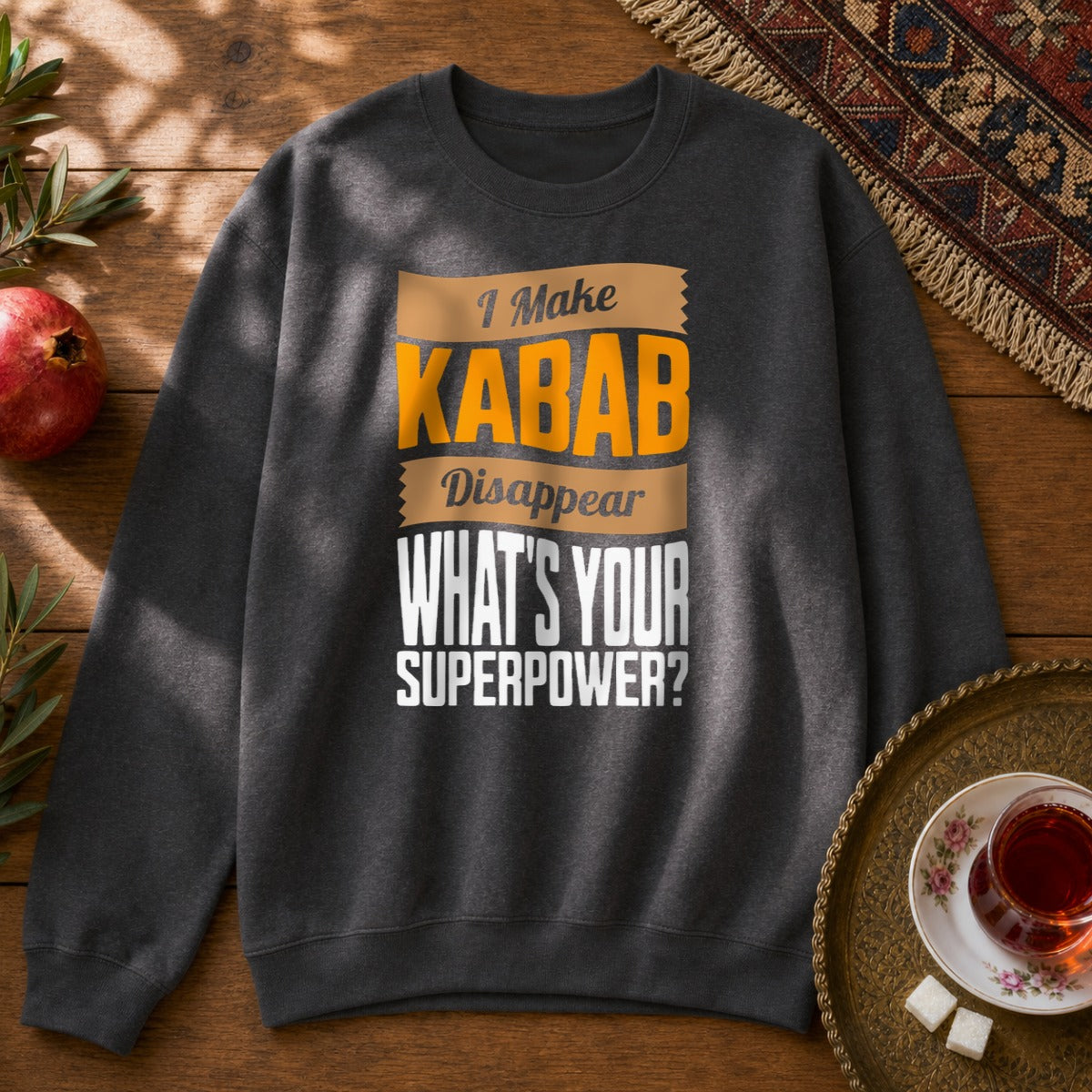 I make Kabab disappear Sweatshirt - Dark Heather