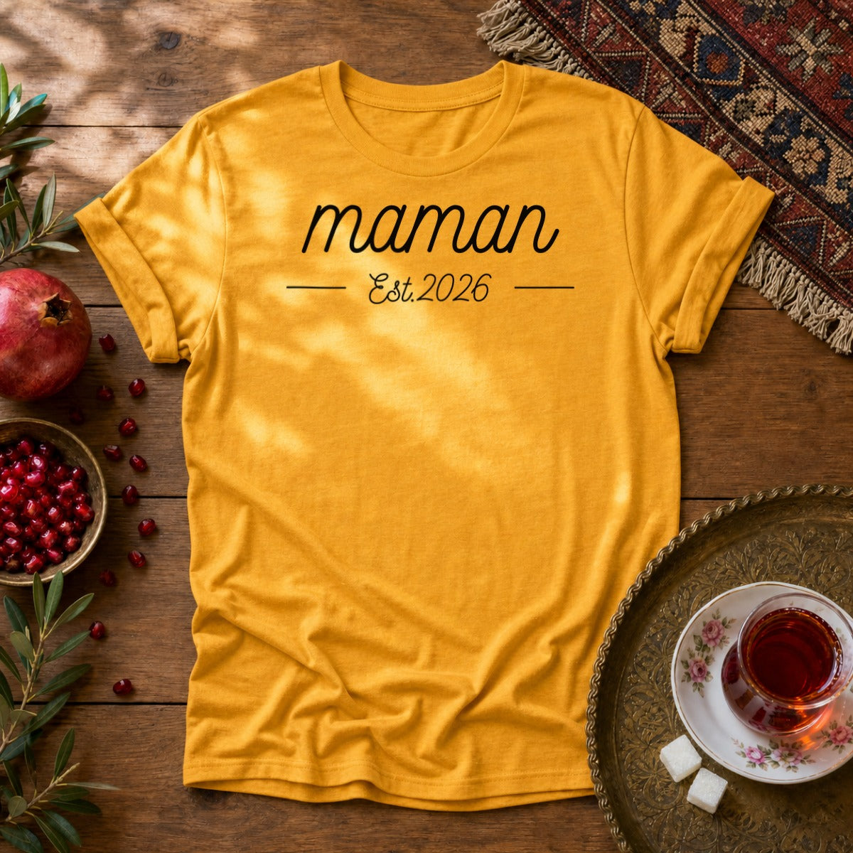 Maman, Est 2026 Unisex T-Shirt - Gold