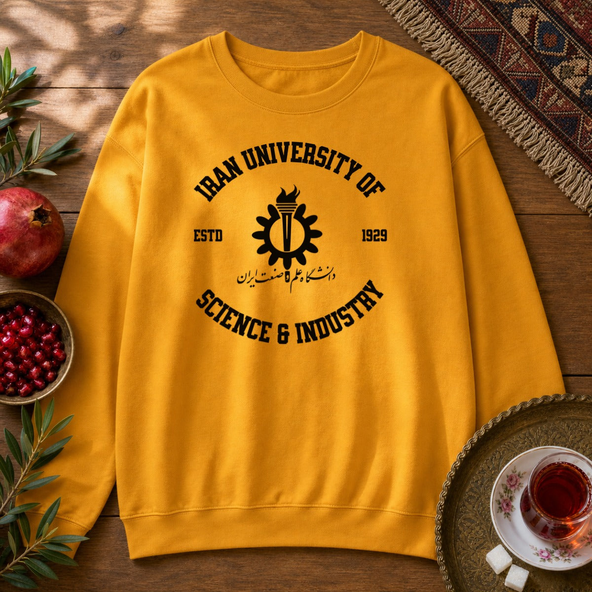 Iran University of Science and Technology Sweatshirt - Gold