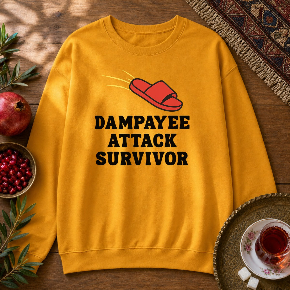 Dampayee Attack Survivor Sweatshirt - Gold