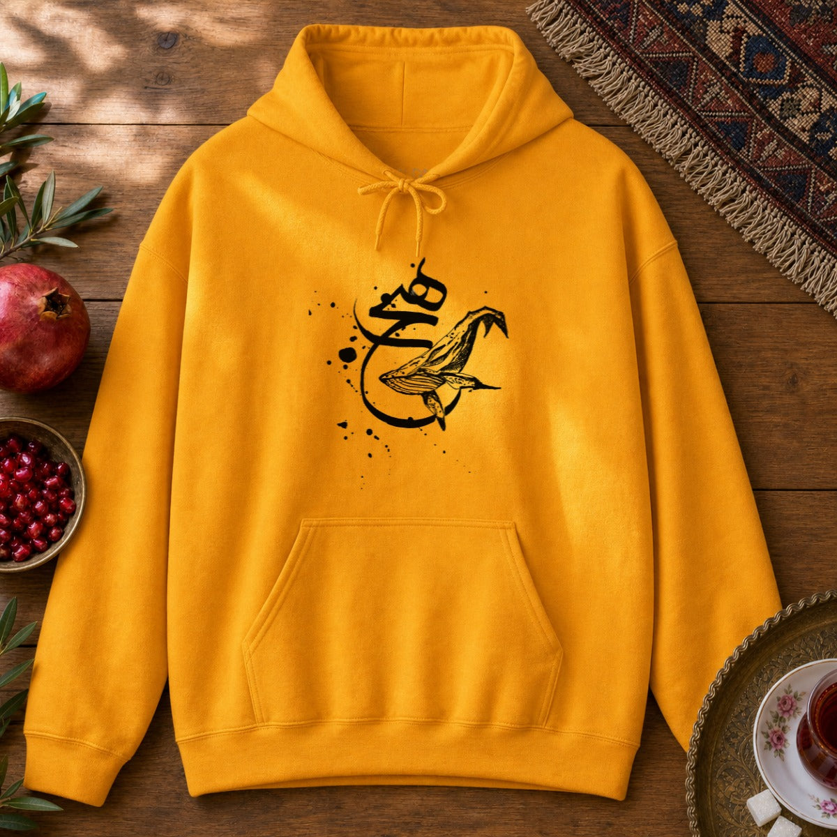 Heech Whale Hoodie - Gold