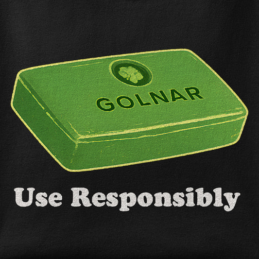 Close-up of the Golnar print showing ink detail on the fabric