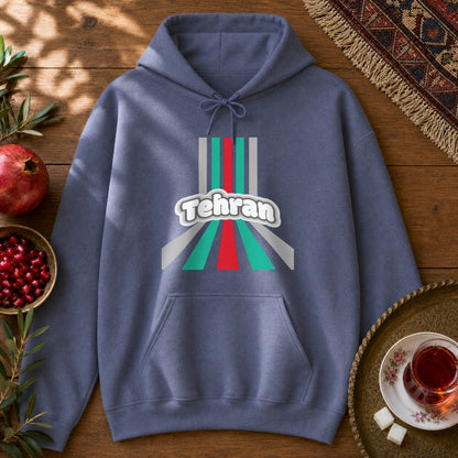 Retro Tehran Hoodie - Heather Navy