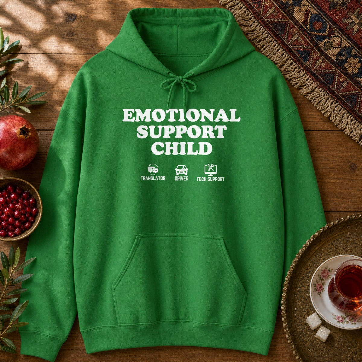 Emotional Support Child 2 Hoodie - Irish Green